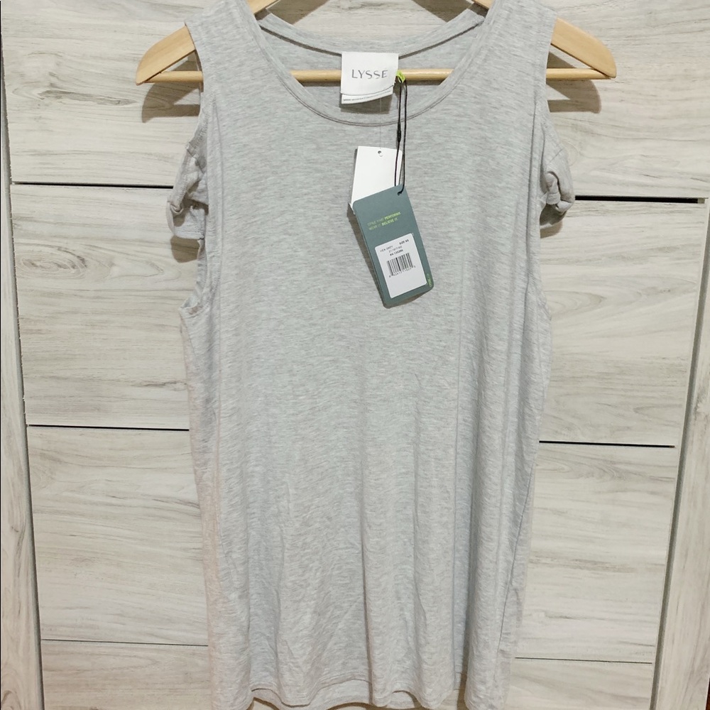 Lysee sleeveless basic tank top color gray size XS